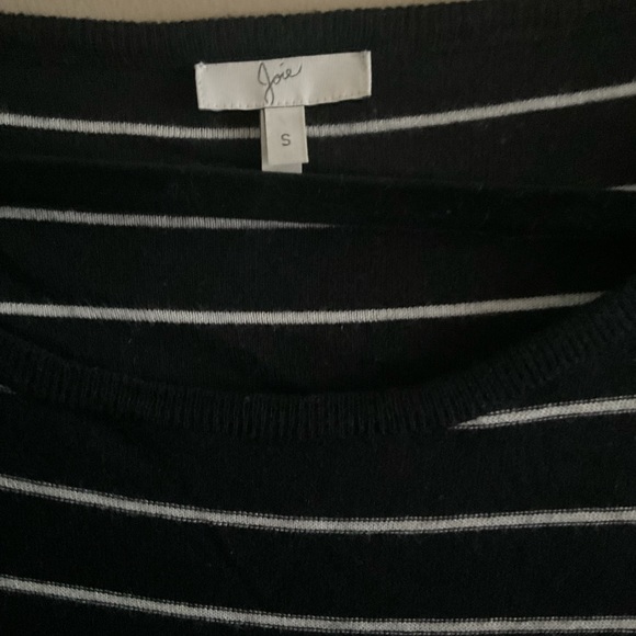 Joie Navy and White Striped Cashmere/Wool blend - Picture 2 of 3